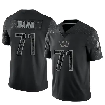 ＃71 Men's Charles Mann Black Limited Washington Commanders Reflective Jersey
