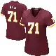 ＃71 Women's Andrew Wylie Game Washington Commanders Burgundy Team Color Jersey