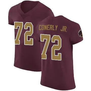 ＃72 Men's Josh Conerly Jr. Elite Washington Commanders Burgundy Alternate Vapor Untouchable Jersey
