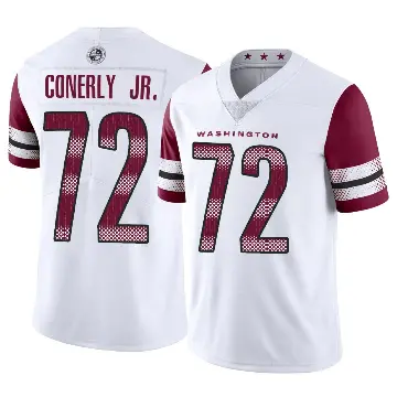 ＃72 Men's Josh Conerly Jr. White Limited Washington Commanders Vapor Jersey