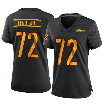 ＃72 Women's Charles Leno Jr. Black Game Washington Commanders Alternate Jersey