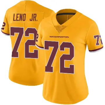 ＃72 Women's Charles Leno Jr. Gold Limited Washington Commanders Color Rush Jersey