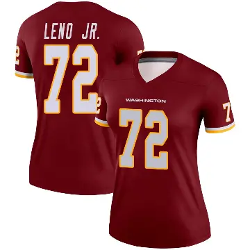 ＃72 Women's Charles Leno Jr. Legend Washington Commanders Burgundy Jersey