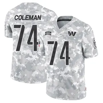 ＃74 Youth Brandon Coleman Arctic Camo Limited Washington Commanders 2024 Salute to Service Jersey