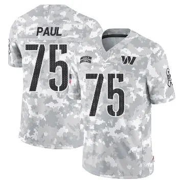 ＃75 Men's Chris Paul Arctic Camo Limited Washington Commanders 2024 Salute to Service Jersey