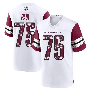＃75 Men's Chris Paul White Game Washington Commanders Jersey