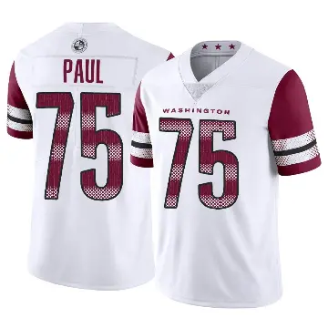 ＃75 Youth Chris Paul White Limited Washington Commanders Vapor Jersey