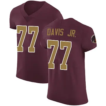 ＃77 Men's Carl Davis Jr. Elite Washington Commanders Burgundy Alternate Vapor Untouchable Jersey