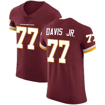 ＃77 Men's Carl Davis Jr. Elite Washington Commanders Burgundy Team Color Vapor Untouchable Jersey