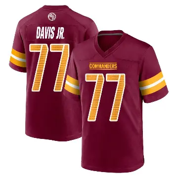 ＃77 Youth Carl Davis Jr. Game Washington Commanders Burgundy Jersey