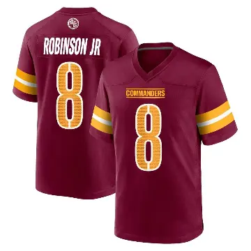 ＃8 Men's Brian Robinson Jr. Game Washington Commanders Burgundy Jersey