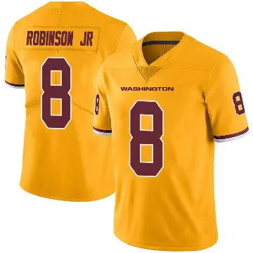 ＃8 Men's Brian Robinson Jr. Gold Limited Washington Commanders Color Rush Jersey