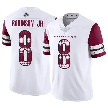 ＃8 Men's Brian Robinson Jr. White Limited Washington Commanders Vapor Jersey