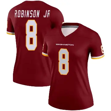 ＃8 Women's Brian Robinson Jr. Legend Washington Commanders Burgundy Jersey