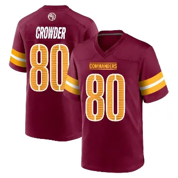 ＃80 Youth Jamison Crowder Game Washington Commanders Burgundy Jersey