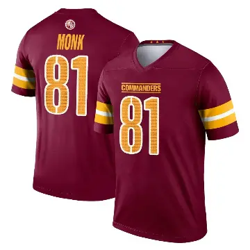 ＃81 Men's Art Monk Legend Washington Commanders Burgundy Jersey