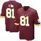 ＃81 Youth Art Monk Game Washington Commanders Burgundy Team Color Jersey
