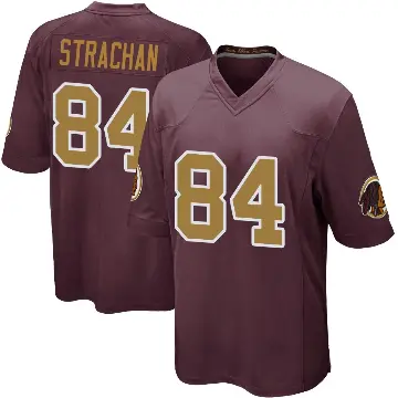 ＃84 Men's Mike Strachan Game Washington Commanders Burgundy Alternate Jersey