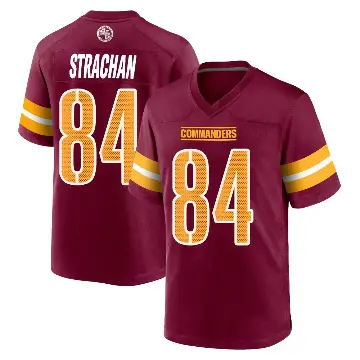＃84 Men's Mike Strachan Game Washington Commanders Burgundy Jersey