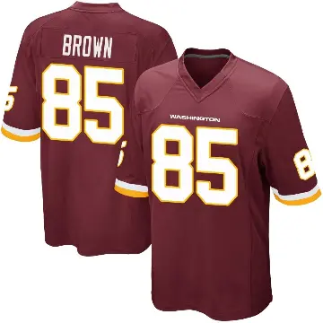 ＃85 Men's Noah Brown Game Washington Commanders Burgundy Team Color Jersey