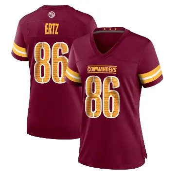 ＃86 Women's Zach Ertz Game Washington Commanders Burgundy Jersey