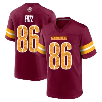 ＃86 Youth Zach Ertz Game Washington Commanders Burgundy Jersey