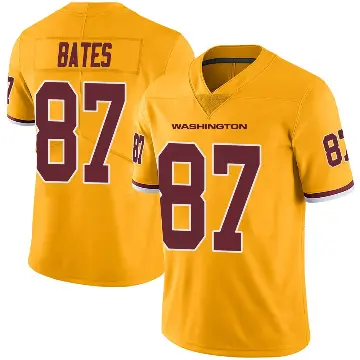 ＃87 Men's John Bates Gold Limited Washington Commanders Color Rush Jersey