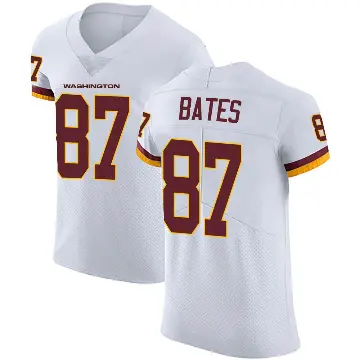 ＃87 Men's John Bates White Elite Washington Commanders Vapor Untouchable Jersey