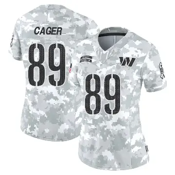 ＃89 Women's Lawrence Cager Arctic Camo Limited Washington Commanders 2024 Salute to Service Jersey
