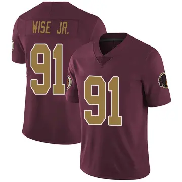 ＃91 Youth Deatrich Wise Jr. Limited Washington Commanders Burgundy Alternate Vapor Untouchable Jersey