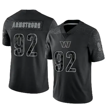 ＃92 Youth Dorance Armstrong Black Limited Washington Commanders Reflective Jersey