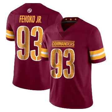 ＃93 Men's Viliami Fehoko Jr. Limited Washington Commanders Vapor Burgundy Jersey