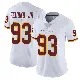 ＃93 Women's Viliami Fehoko Jr. White Limited Washington Commanders Vapor Untouchable Jersey