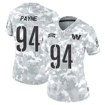 ＃94 Women's Daron Payne Arctic Camo Limited Washington Commanders 2024 Salute to Service Jersey