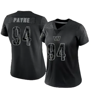 ＃94 Women's Daron Payne Black Limited Washington Commanders Reflective Jersey