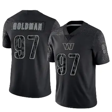 ＃97 Men's Eddie Goldman Black Limited Washington Commanders Reflective Jersey