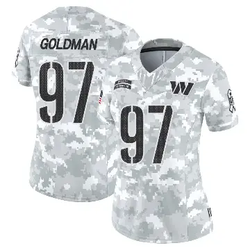 ＃97 Women's Eddie Goldman Arctic Camo Limited Washington Commanders 2024 Salute to Service Jersey