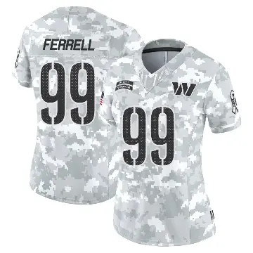＃99 Women's Clelin Ferrell Arctic Camo Limited Washington Commanders 2024 Salute to Service Jersey